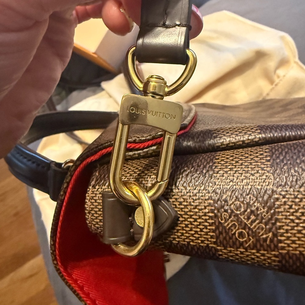Louis Vuitton Damier Ebene Croisette Crossbody with Gold Hardware - Picture 11 of 15